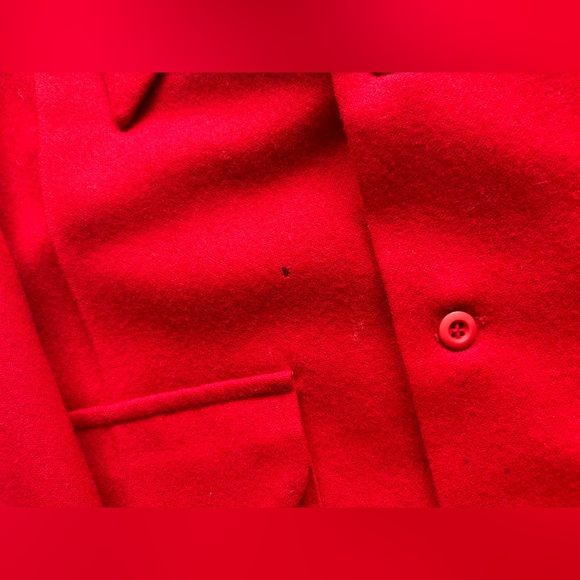 Pendleton  Red Button-Up Wool Shirt Jacket - Picture 4 of 5